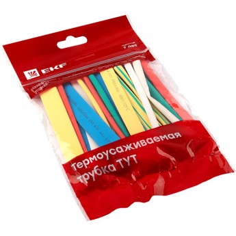 Термоусаживаемая трубка EKF PROXIMA ТУТ нг 6/3 набор:7 цветов по 3шт. 100мм.