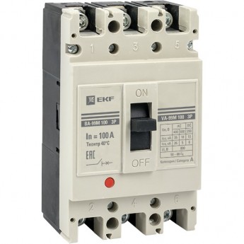 Выключатель автоматический EKF PROXIMA ВА-99М 100/100А 3P 35кА Выключатель автоматический EKF PROXIMA ВА-99М 100/100А 3P 35кА