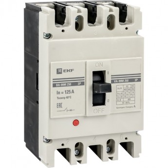 Выключатель автоматический EKF PROXIMA ВА-99М 250/125А 3P 35кА Выключатель автоматический EKF PROXIMA ВА-99М 250/125А 3P 35кА