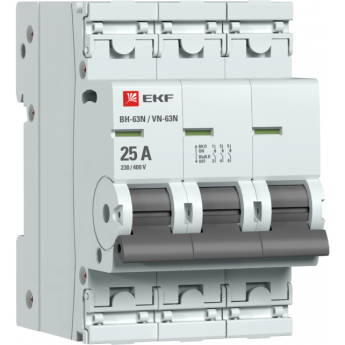 Выключатель нагрузки EKF S63325 3п 25А ВН-63N PROxima